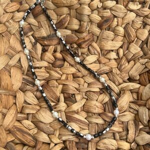 Black and White Beaded Necklace